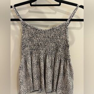 Urban Romantics Pink and Black Patterned Camisole Top